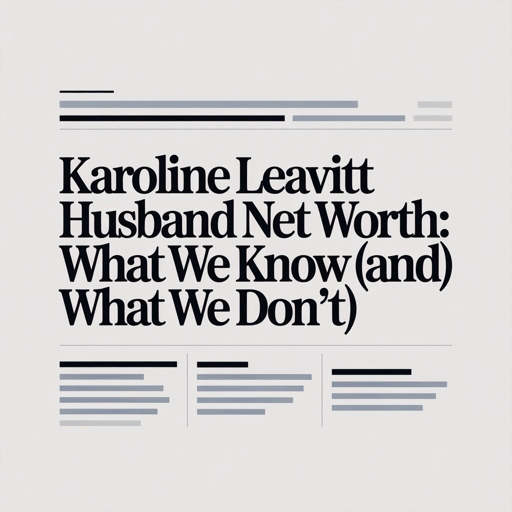 Karoline Leavitt Husband Net Worth
